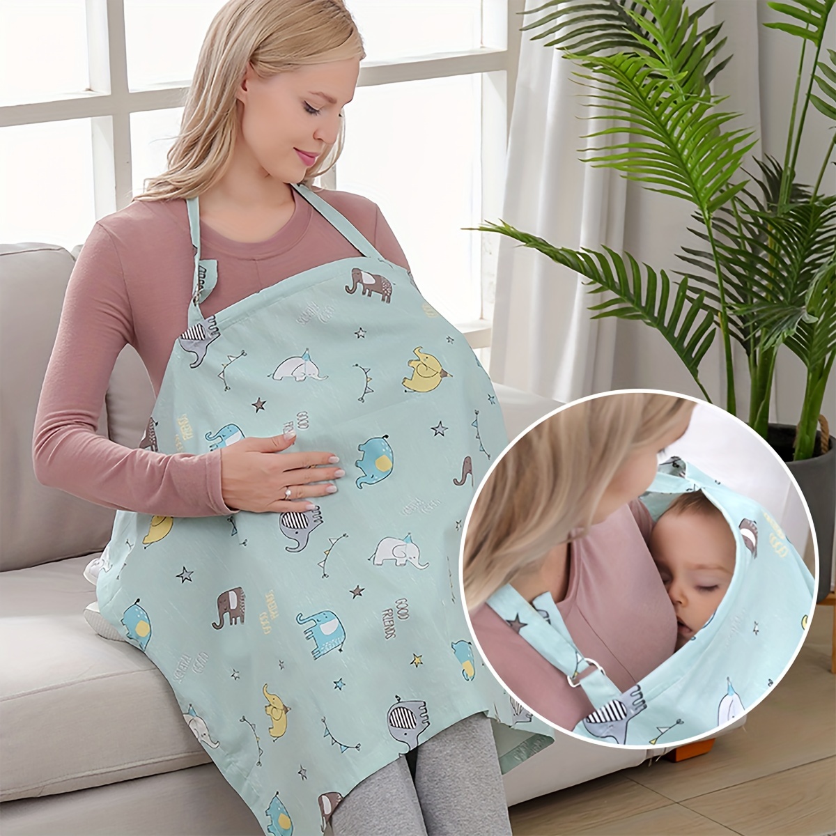 Infant Car Seat Cover - Maternity Nursing Cover Scarf, Baby Stroller,Car