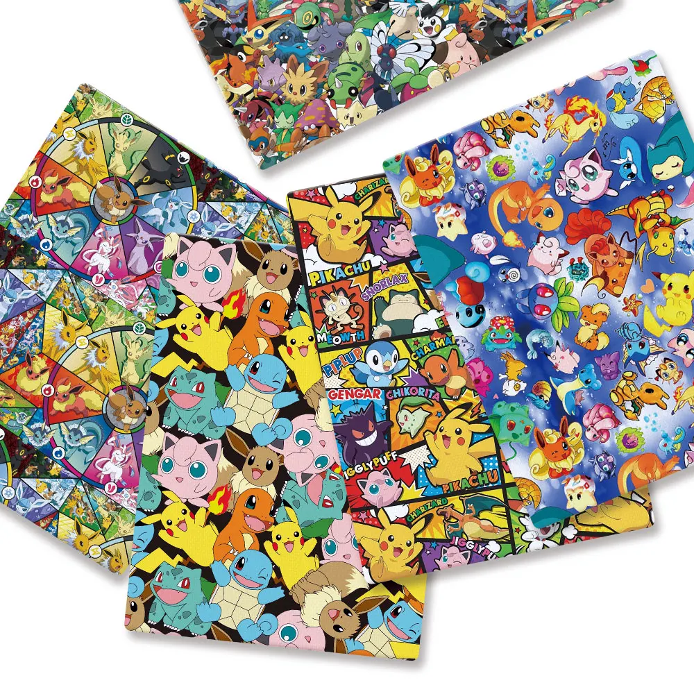 Baby Products Dropshipping - Pokemon Cartoon Fabric140*50cm Handmade Sewing Patchwork