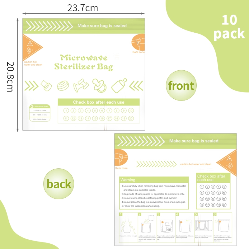 10Pcs Reusable BPA Free Microw - огляд і ціна Zwitsal Baby Products